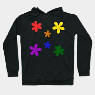 Minimalist Abstract Flowers - Gay Pride Hoodie